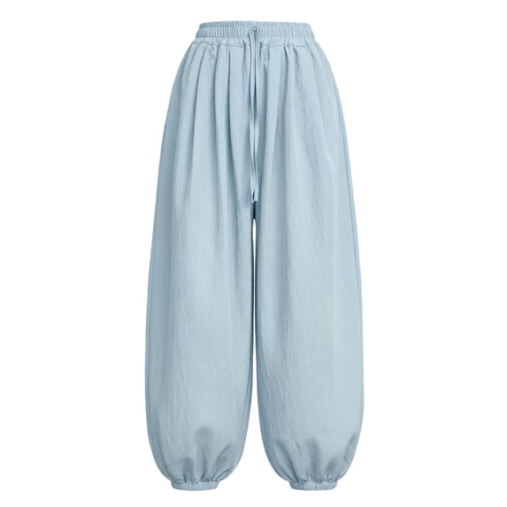 QINGFSAP Girls Harem Pants Elastic Waist Drawstring Casual Summer Lantern Trousers 4-15T