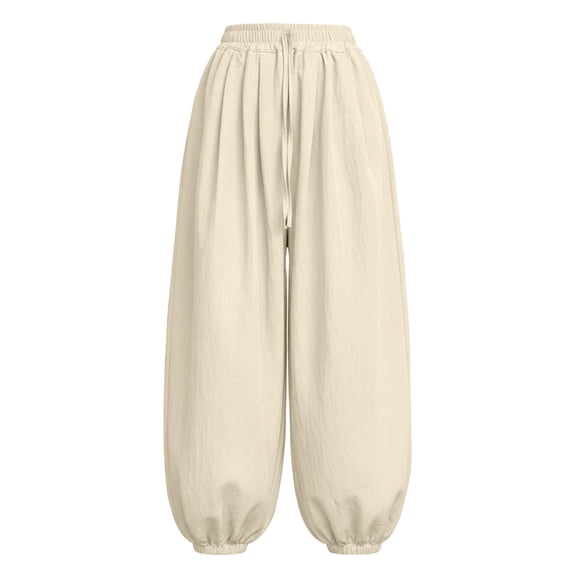 QINGFSAP Girls Harem Pants Elastic Waist Drawstring Casual Summer Lantern Trousers 4-15T
