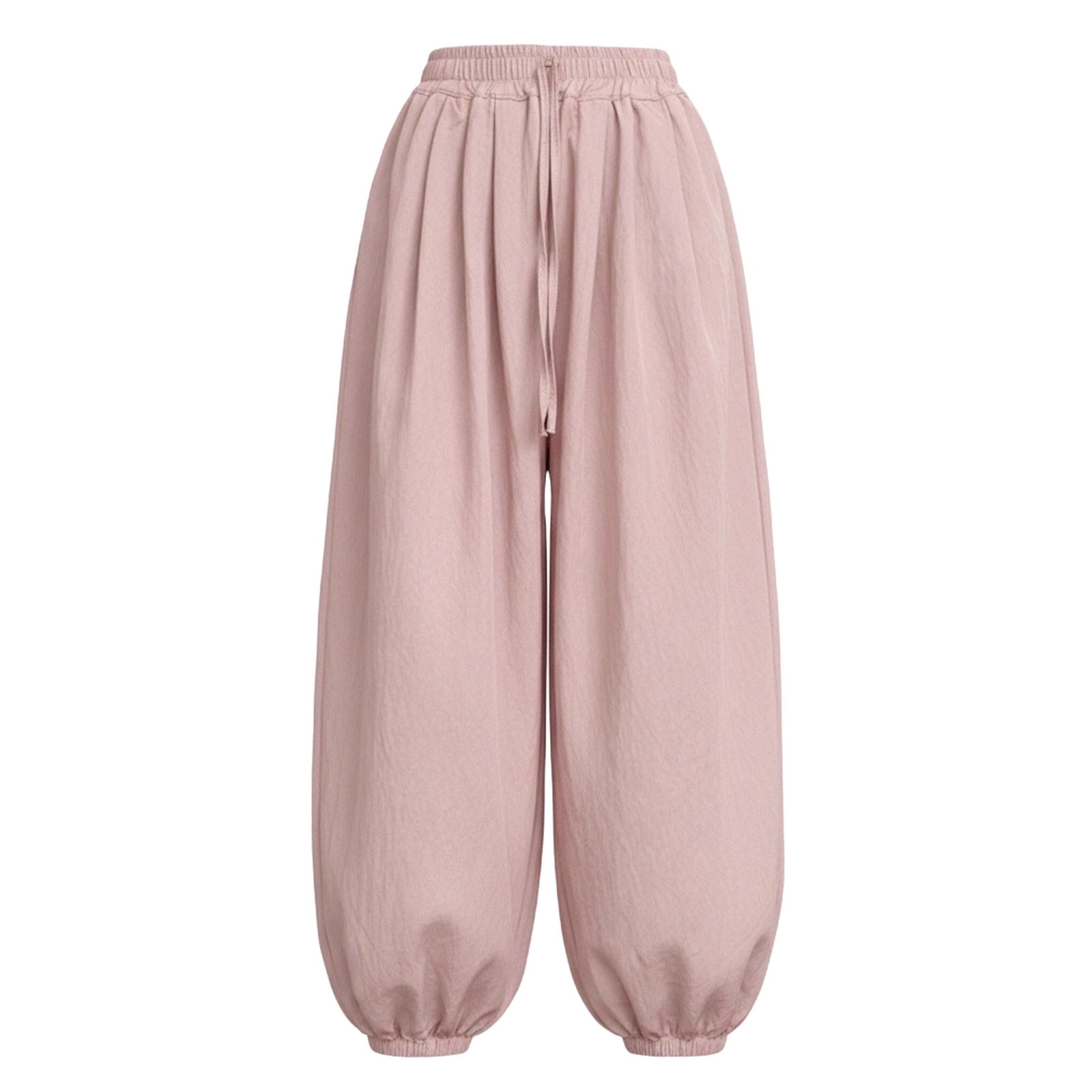QINGFSAP Girls Harem Pants Elastic Waist Drawstring Casual Summer