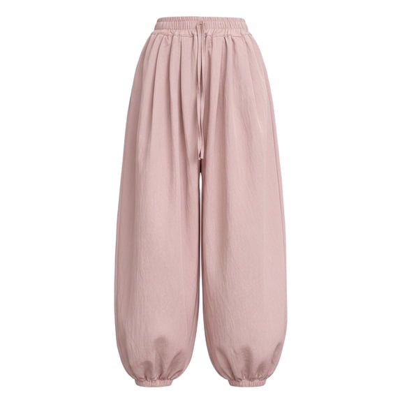QINGFSAP Girls Harem Pants Elastic Waist Drawstring Casual Summer Lantern Trousers 4-15T