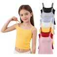thumbnail image 1 of QINGFSAP Girls Ribbed Knit Spaghetti Strap Tank Top Square Neck Puberty Camisole Casual Summer Basic Undergarment for 7-13T, 1 of 9
