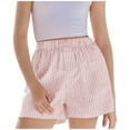 thumbnail image 1 of Fengactive Girls Summer Shorts Striped Elastic Waist Casual Shorts With Side Pockets 3-13T, 1 of 9