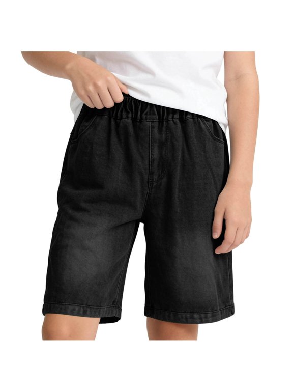 Girls Vintage Denim Shorts High Waist Ripped Design With Pockets 5-15T