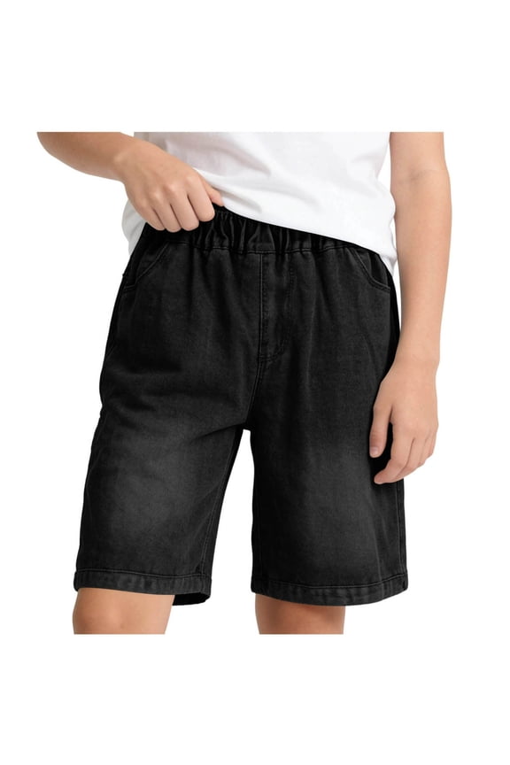 Girls Vintage Denim Shorts High Waist Ripped Design With Pockets 5-15T