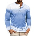 thumbnail image 1 of Fengactive Graphic Tees for Men Long Sleeve Tshirt Slim Fit Henley Shirts Lightweight Casual Tees Pullover Sweatshirts, 1 of 7