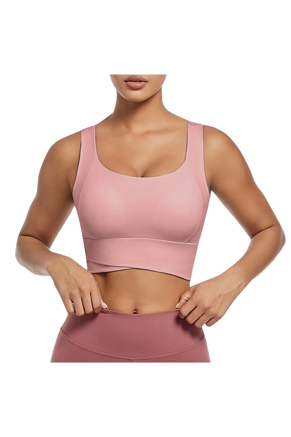 High Impact Sports Bras for Women Racerback Running Bra Workout Crop Tank Tops Longline Sports Bra Push up