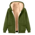 thumbnail image 1 of Fengactive Hoodies For Men Zip Up Plush Lined Cardigan Jackets Coat Fall Winter Casual Sweatshirt With Pockets, 1 of 4