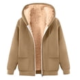 thumbnail image 1 of Fengactive Hoodies For Men Zip Up Plush Lined Cardigan Jackets Coat Fall Winter Casual Sweatshirt With Pockets, 1 of 4