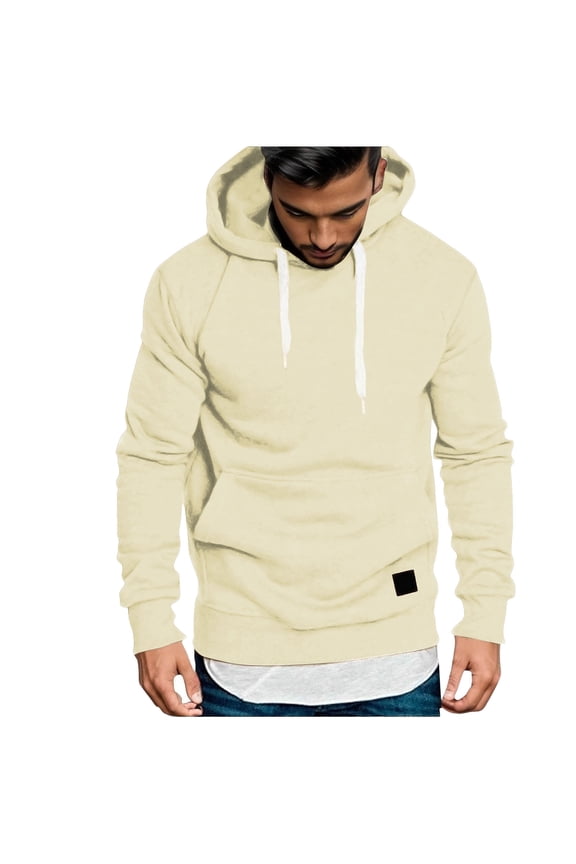 Hoodies for Men Athletic Gym Sweatshirt Lightweight Pullover Hoodie Workout Hoodie Solid Color Sweatshirts