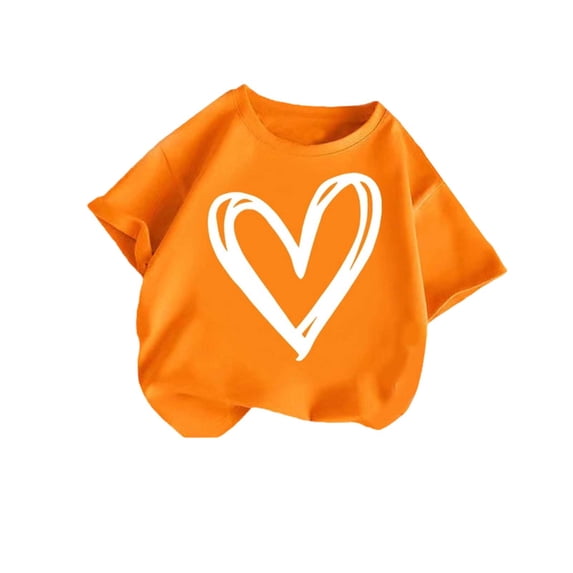 Fengactive Kids Crew Neck Short Sleeve Tee for Boys Girls Floral Graphic Print Casual Versatile Fashion Summer Shirts 2-11T