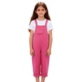 thumbnail image 1 of Fengactive Kids Unisex Solid Overalls Sleeveless Pocket Design Loose Fit Casual Jumpsuit, 1 of 9