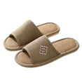 thumbnail image 1 of Fengactive Linen Open-Toe Slide Slippers for Women Non-Slip Indoor Outdoor House Shoes with Comfortable Sole, 1 of 4