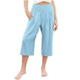 thumbnail image 1 of Fengactive Little Girls Loose Capri Pants High Waisted Casual Lounge Pants Capris for Girls with Pockets, 1 of 7