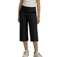 thumbnail image 1 of Fengactive Little Girls Straight Leg Dress Capri Pants High Waisted Office Work Pants Capris for Girls with Pockets, 1 of 9