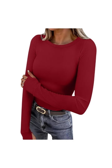 Long Sleeve Cotton Shirt Thumb Hole
