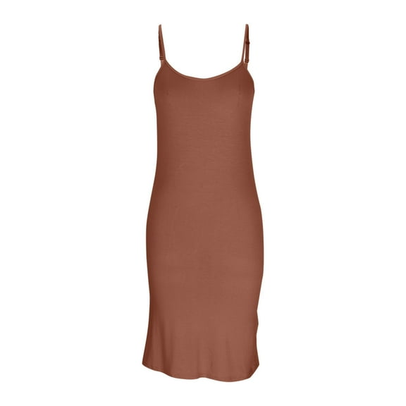 Fengactive Long Slip Dress for Women Adjustable Spaghetti Straps Full Slip Under Dresses Nightgown