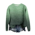 thumbnail image 1 of Fengactive Loose Sweaters for Women Trendy Casual Long Sleeve Crewneck Blouse Fashion Gradient Color Knit Pullover Sweater, 1 of 5