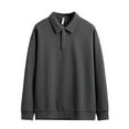 thumbnail image 1 of Fengactive Men's Basic Lapel Collar Golf Sweatshirt Long Sleeve Pullover Casual Banded Bottom Stretch Shirts, 1 of 6