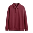 thumbnail image 1 of Fengactive Men's Basic Lapel Collar Golf Sweatshirt Long Sleeve Pullover Casual Banded Bottom Stretch Shirts, 1 of 6
