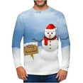 thumbnail image 1 of Fengactive Men's Christmas Snowman Sweater Funny Party Graphic Sweatshirts Xmas Long Sleeve T-Shirts Pullover, 1 of 6