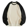 thumbnail image 1 of Fengactive Men’s Color Block Raglan Sweatshirts Loose Crewneck Pullovers Casual Long Sleeve Outdoor Athletic Workout T-Shirt, 1 of 6