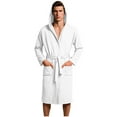 thumbnail image 1 of Fengactive Men's Hooded Robe Full-Length Belted Bathrobe with Pockets Soft Long Sleeve Loungewear Nightwear, 1 of 7