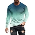 thumbnail image 1 of Fengactive Men's Long Sleeve Shirts Casual Gradient Color Loose Pullover Graphic Tee Shirts Fall Fashion Athletic Sweatshirts, 1 of 5