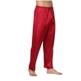 thumbnail image 1 of Fengactive Men's Pajama Pants Soft Long Sleep Bottoms Solid Color Drawstring Lounging Pants, 1 of 6