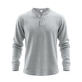 thumbnail image 1 of Fengactive Mens Casual Long Sleeve Winter Henley Shirts Fashion Pullover Button Basic Fall T-Shirts, 1 of 6
