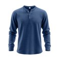 thumbnail image 1 of Fengactive Mens Casual Long Sleeve Winter Henley Shirts Fashion Pullover Button Basic Fall T-Shirts, 1 of 7