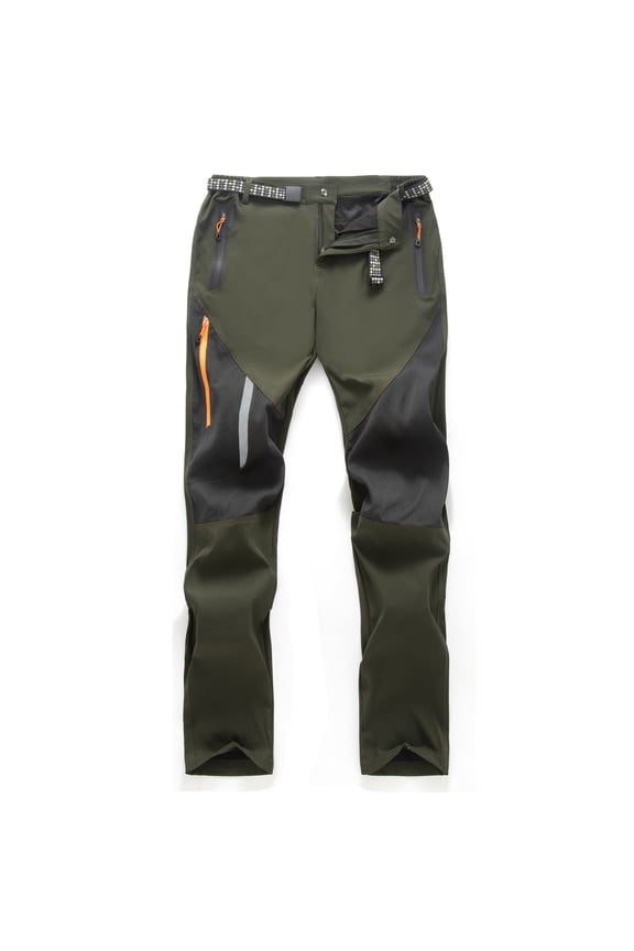 Mens Climbing Athletic Pant Durable Hiking Straight Leg Pants Lightweight Breathable Trousers with Pockets