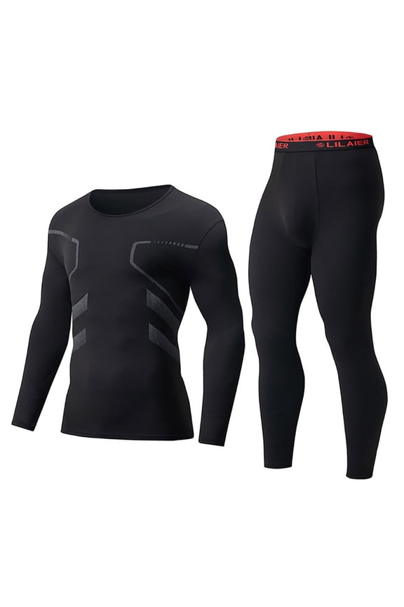 Mens Fleece Lined Long Johns Thermal Underwear Set Warm Base Layer Cold Weather Top Bottom