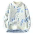 thumbnail image 1 of Fengactive Mens Oversized Sweaters Graphic Crewneck Knitted Casual Pullover Long Sleeve Jumpers Sweatshirts, 1 of 9