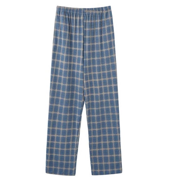 Fengactive Mens Plaid Pajama Pants Lightweight Lounge Sleep Bottoms with Pockets Elastic Waist Cuffed Hem