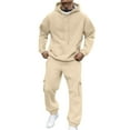 thumbnail image 1 of Fengactive Mens Sweatsuits 2 Piece Set Hoodies and Cargo Sweatpants Set Casual Athletic Tracksuits Winter Jogging Suit, 1 of 6