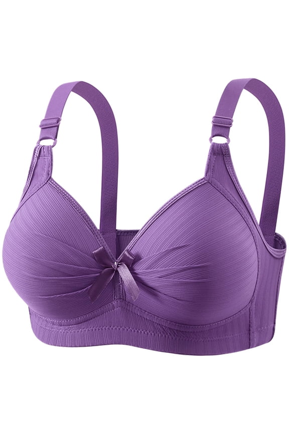 No Underwire Bras for Women Push up Bralette Everyday Wear Plus Size Comfort Wire Free Bow Full Support Bras