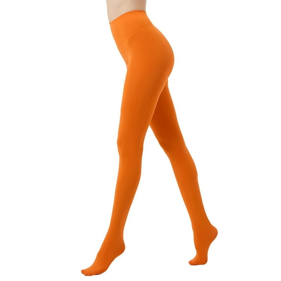 Fengactive Opaque Tights for Women Solid Color Soft High Waist Tights Control Top Pantyhose