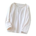 thumbnail image 1 of Fengactive Pajama Tops for Women Button Up Shirts Thermal Tops Long Sleeve Warm for Winter, 1 of 3