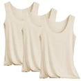 thumbnail image 1 of Fengactive Pajamas Tops for Women Basic Scoop Neck Camisole Solid Bottom Tops Undershirt, 1 of 7