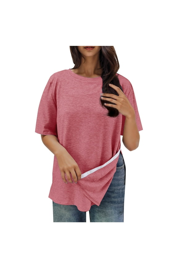 Post Shoulder Surgery Shirts for Women Tear Away Side Snap Chemo Port Shirts Short Sleeve Adaptive Blouses