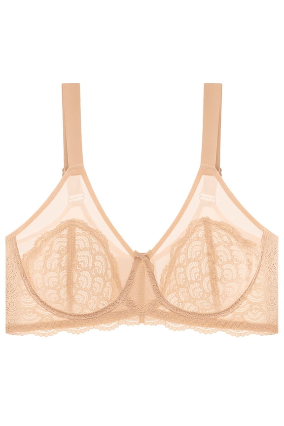 Push Up Bras for Women Large Bust Underwire Full Coverage Lace Plus Size Bra