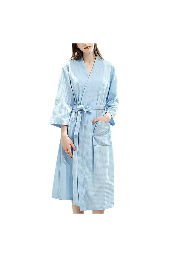 Robes for Women Lightweight Spa Bathrobes Soft Shower Robe Knee Length Sleepwear