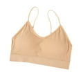 thumbnail image 1 of Fengactive Seamless Straps Bras for Women Everyday Basic Sleeping Bra V-Neck Padded Sports Bras, 1 of 8