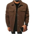 thumbnail image 1 of Fengactive Shirt Jacket for Men Long Sleeve Button Down Shacket Work Jackets with 2 Flap Pockets, 1 of 7