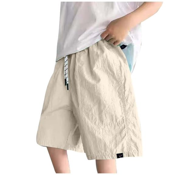 QINGFSAP Teen Boys Casual Bright Cargo Shorts Thin Fabric Relaxed Sport Pants 5-15T