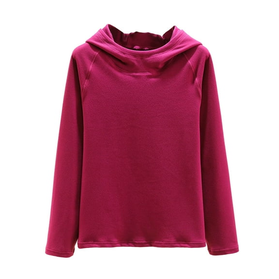 Fengactive Thermal Shirts for Women Crewneck Base Layer Soft Fleece Long Sleeve Top Thermal Underwear