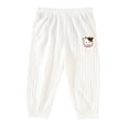 thumbnail image 1 of Fengactive Toddler Baby Unisex Breathable Ribbed Knit Pants Elastic Waist Casual Trousers with Cartoon Print for Boys Girls 0-3T, 1 of 9