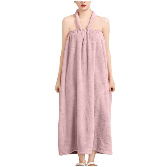 Fengactive Towel Wrap for Women After Shower Super Absorbent Quick Dry Spa Bathrobes Lightweight Halter Long Robe