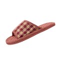 thumbnail image 1 of Fengactive Ultralight Soft Open Toe Quilted Plaid Indoor House Slippers Absorb Sweat Cloth Bottom, 1 of 4