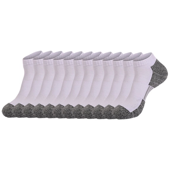 Fengactive Unisex 6 Pack Athletic Socks Cushioned Low Cut Running Socks Breathable Non Slip Sports Socks